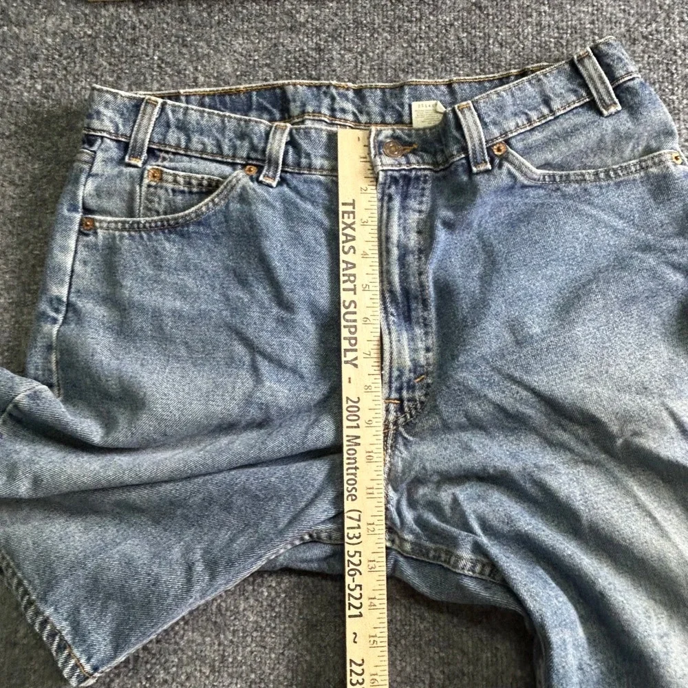 Levi's Denim Shorts Mens Size 36 Blue 550 Relaxed Fit Cotton USA Made Stained